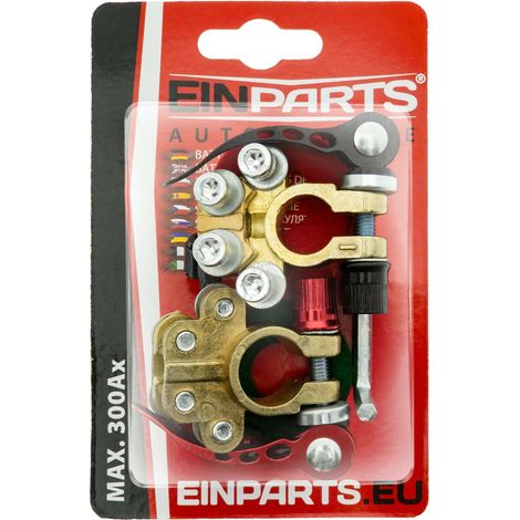 Morsetti per batteria in lega di zinco e rame 12V 40A 2 pezzi EPBC03 (1/4)