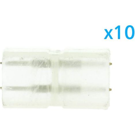 10 PZ Connettore Da 2 Pin Passo 6mm Per Unire e Allungare Bobina Led 220V Mono Colore