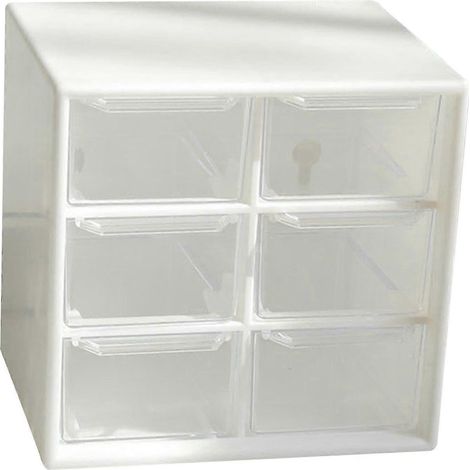 Boîte de rangement empilable en plastique pour petits objets de loisirs créatifs, 9 tiroirs, compartiments, idéale pour ranger fournitures de bureau et articles ménagers.-White