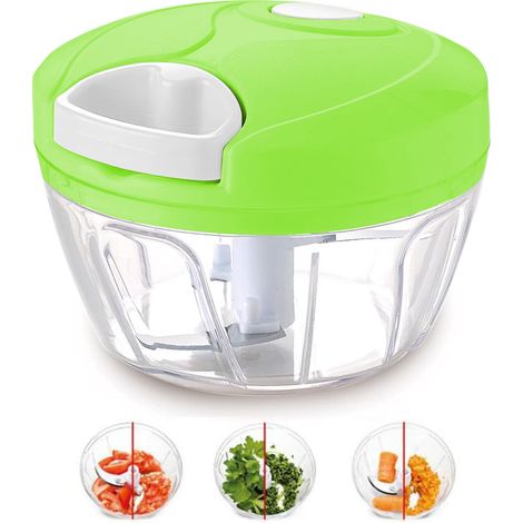 Hachoir manuel pour légumes, fruits, noix, oignons, hachoir à main, mixeur, robot culinaire (1/5)