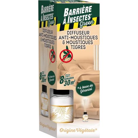 Diffuseur à bâtonnets anti-moustiques BARRIERE A INSECTES, 1 litre (1/3)