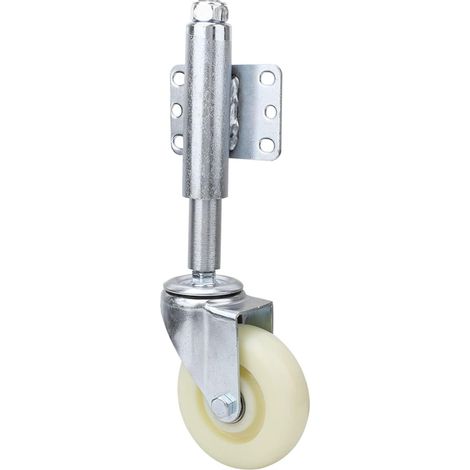 Roulette pivotante robuste en nylon à ressort pour porte (1/4)