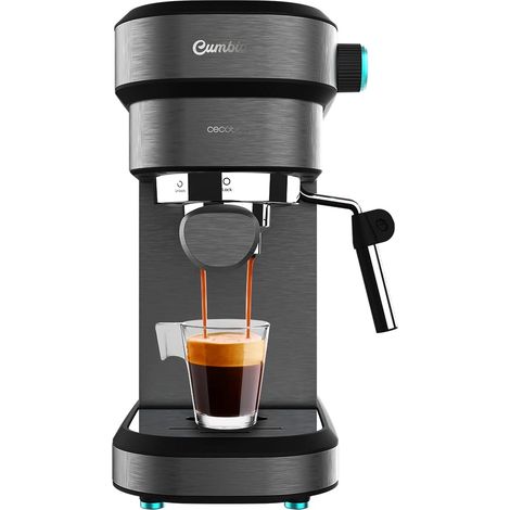 Cecotec Caffettiera Express Cafelizzia 890 Dark Espressi e Cappuccino, 1350 W, Sistema Thermoblock, 20 bar, Modalità Auto per 1-2 Caffè, Vaporizzatore Orientabile, Capacità 1,2 L, 01625 (1/5)