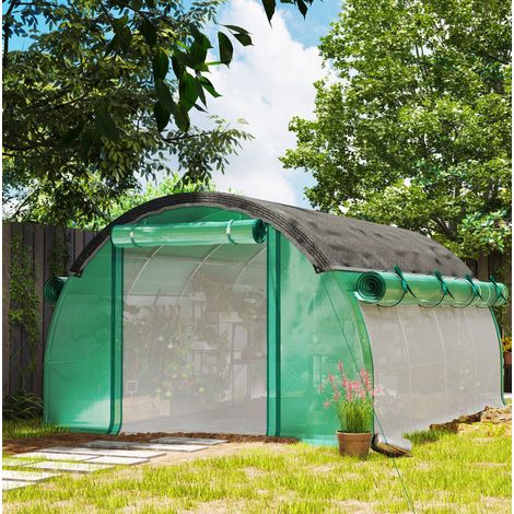 Serre de jardin tunnel avec filet UV vert OKMYHOME (1/3)