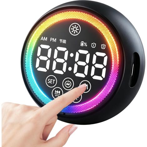 Réveil Numérique Affichage À LED Portable Avec Son Puissant (1/5)