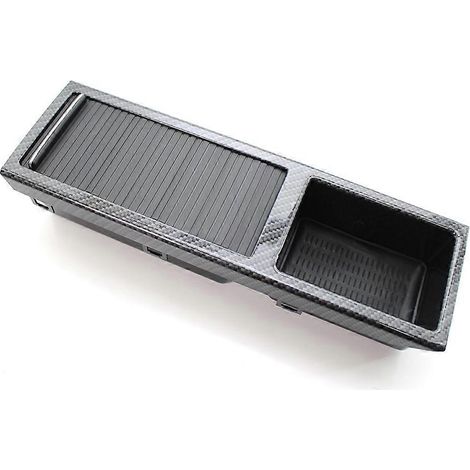 Plateaux de rangement de console centrale de remplacement pour porte-gobelet BMW Série 3 E46 51168248504 51168217953, motif fibre de carbone (1/5)