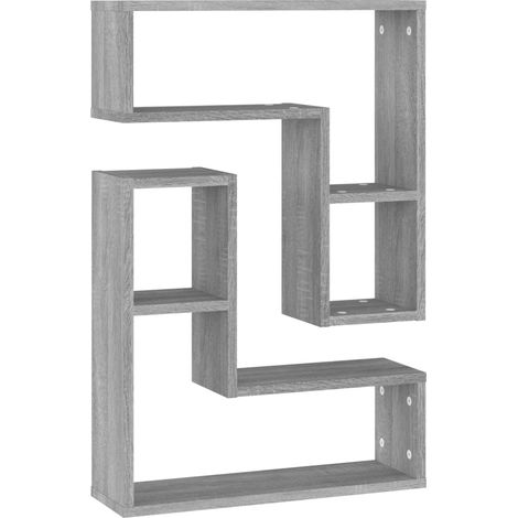 Maison Exclusive - Wandregale 2 Stk. Grau Sonoma 50x15x50 cm Holz