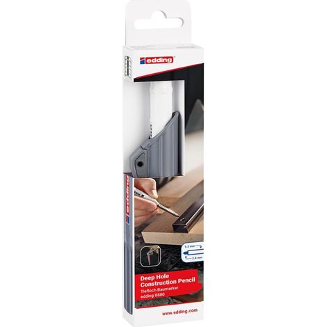 edding 8880 Tieflochmarker-Set mit Nachfüllminen 16,6 cm grau