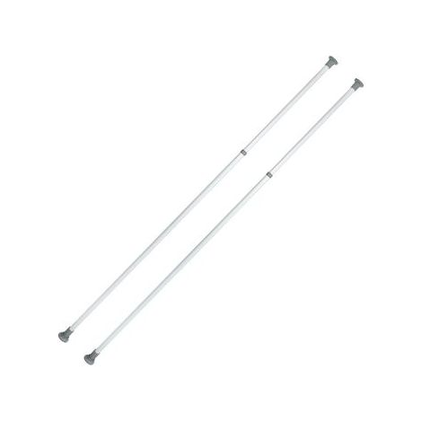 Wenko – Barre télescopique extensible 165-300 cm – Métal avec pieds anti-dérapants – Rangement dressing et optimisation d'espace