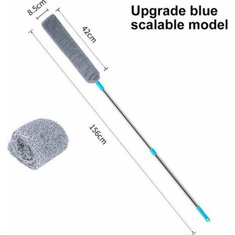 Green Mobility-Brosse à poussière de chevet à manche Long, serpillière pour espace canapé de cuisine, brosse à poussière Flexible, nettoyeur de poussière Extensible, outils de nettoyage ménager,156cm (1/5)