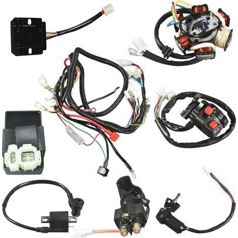 GY6 125cc/150cc Kit de câblage électrique complet pour Buggy Scooter Stator (1/5)