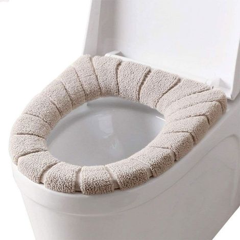 sièges de WC, WC Housse de siège Coussin de salle de bain chaud et doux Housse lavable Pads 3 pcs (1/5)