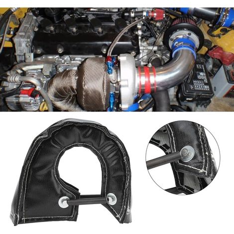 Couverture thermique de protection contre la chaleur pour turbocompresseur T3 T25 T28 GT25 GT35, noire (1/5)