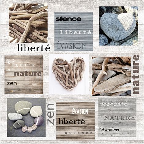 Lot de 20 serviettes papier 33 x 33 cm Liberte (1/2)