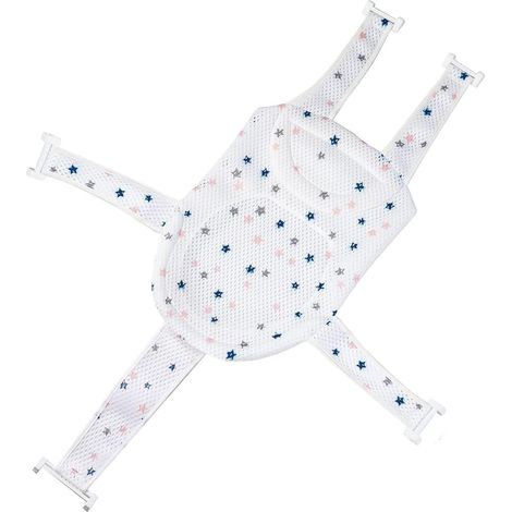Hamac De Bain Pour Bébé - 1 Unité - Maille 3D Et Coton - Siège Antidérapant Réglable - Baignoire Nouveau-né 0 À 18 Mois (1/5)