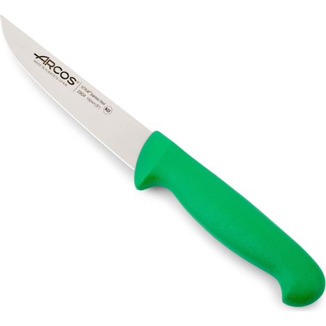 Coltello da cucina Arcos Colore - Prof 290421 in acciaio inox Nitrum e mango verde ergonomico Polipropilene e lama 13 cm, coperchio del display