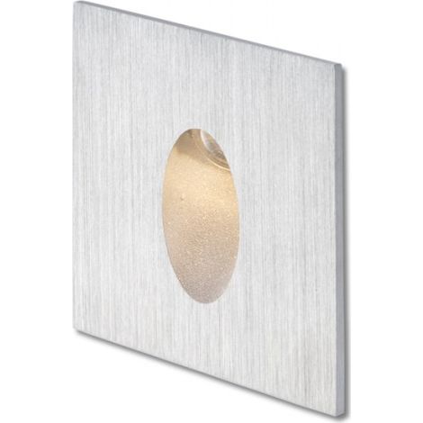 Faretto Plafoniera ELICA SQ incasso alluminio pettinato 230V LED 3W IP54 3000K