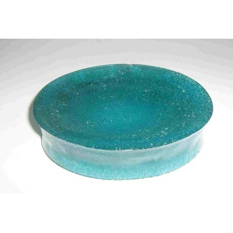 Portasapone Denise in grün aus robustem Glas, modernes Design