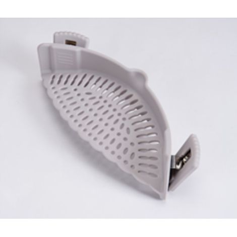 Passoire(gris) de cuisine silicone suspendue Tamis la Farine avec Poignée Mailles Fine pour Poudre Pâtisserie égoutter Nouille Riz passer Sauces Filtrer sur Bol Bassin Manche