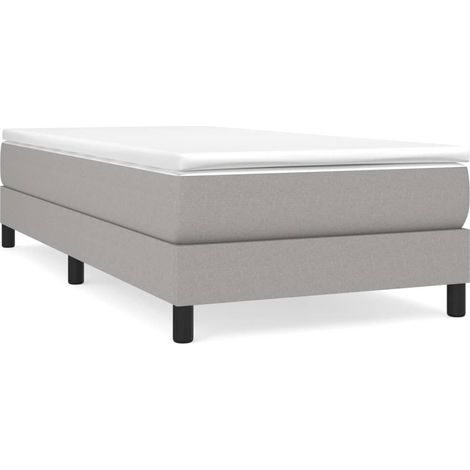 Maison Exclusive - Estructura de cama con somier tela gris claro