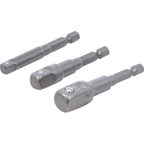 Jeu d'Adaptateurs pour Visseuses - Hexagone Mâle 6,3 mm, Femelle 6,3/10/12,5 mm - 3 pcs - Compatibilité et Polyvalence - D-Work