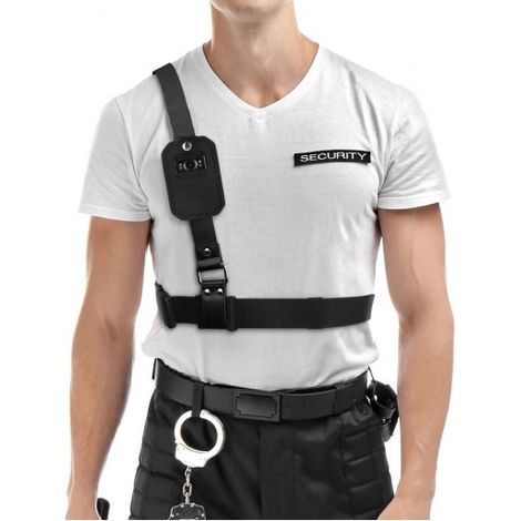 Ceinture pour caméra de sécurité au niveau du torse, harnais pectoral pour caméra corporelle, 1.1m de circonférence au bassin (1/4)