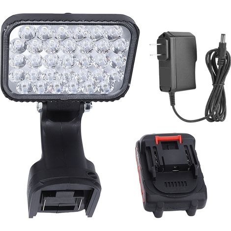 Ortviai Lampe de travail LED portable sans fil, étanche, rechargeable, 33 LED, batterie lithium 1500 mAh, réglable (1/5)
