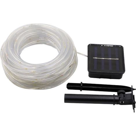 Lumière LED Solaire Extérieure 39.4ft Flexible, 8 Modes d'Éclairage pour Jardin, Arbre, Clôture, Étanche (1/5)