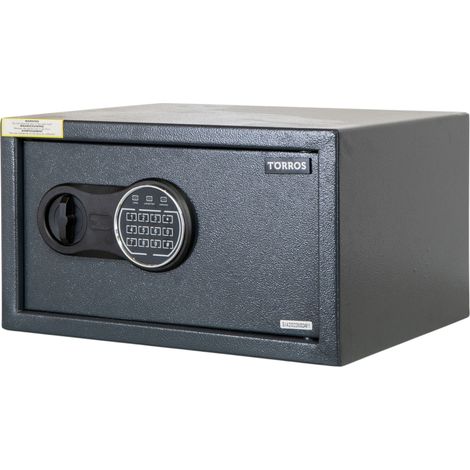 Coffre-fort à serrure électronique 16 L - Type hôtel - avec 3 voyants lumineux 250 x 350 x 250 mm Torros KLE250 (1/5)