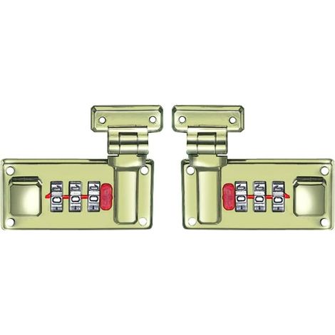 2 X Loquets pour bagages avec serrure à combinaison numérique à 3 chiffres, loquets à mot de passe, options de remplacement pour serrures fixes, accessoires pour sac de rangement, boîte à outils (1/5)