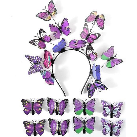 Bandeau papillon 3D pour femme, bandeau déguisement papillon, bandeau de printemps, accessoire de coiffure pour filles, accessoire de jeu de rôle (1/5)
