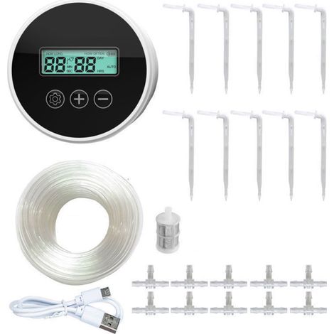 Système d'arrosage automatique d'intérieur pour la maison, système d'arrosage automatique intelligent et silencieux pour bonsaïs, contrôleur d'irrigation pour plantes (1/5)