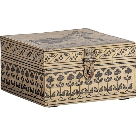Coffret Neal Beige Élégance Art Déco en Résine - Beige sable élégant et neutre (1/2)