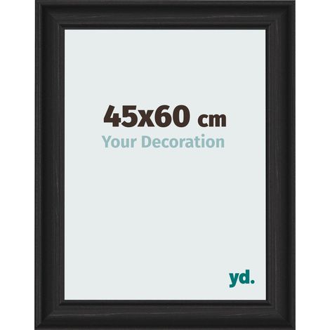 yd. - Cadre photo 45x60 - Noir Grain de Bois - MDF - Lazio (1/5)
