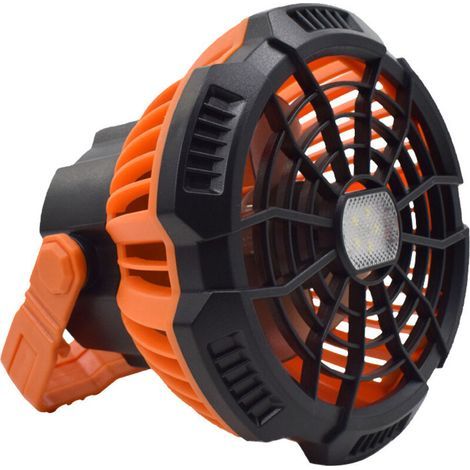 Ventilateur Portable Silencieux avec Rechargeable Batterie Lumière LED, Ventilateur Camping USB avec Crochet Rotatif, Réglage à 3 Vitesses Télécommande pour Extérieur et Intérieur Table (1/5)