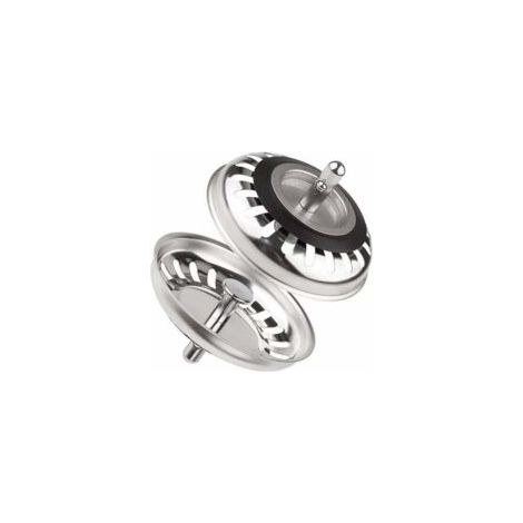 Set mit 2 Edelstahl-Küchenspülenstöpseln, universeller 79,3-mm-Küchenspülen-Sieb, verstopfungsfreier Edelstahl-Abflussstopfen für Küche und Bad – Crezuo