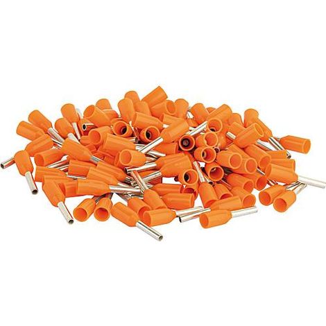 Embout isolé 0,5x12, orange, sachet de 100 pieces