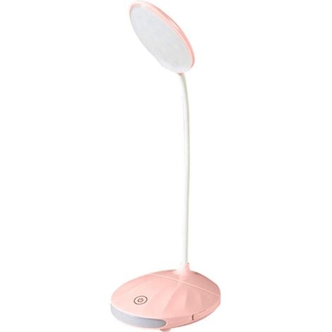 Lampe Bureau LED Protège Yeux Lampe de Travail Rose Compacte Économe Portable (1/4)