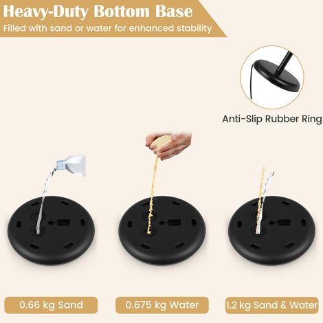 Affichage réglable porte-affiche A3 noir, hauteur ajustable, rotation 360°, cadre clipsable pour menus et annonces (1/5)