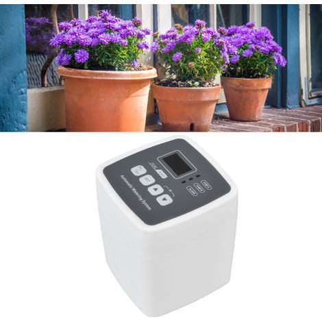 Programador de riego inteligente de doble bomba, control automático de riego, temporizador de jardín, ABS, 15 m con kit de riego por goteo (1/5)