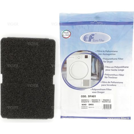 Filtre evaporateur (2964840100, 2964840200) Sèche-linge AYA, BEKO, CONTINENTAL EDISON, ESSENTIEL B, GRUNDIG, LISTO, SABA, SMEG (1/5)