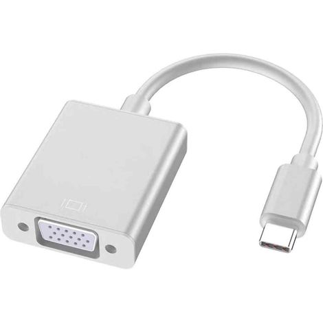 Adaptateur Usb Type C Vers Vga - Resolution 1080p 60 Hz - Compatible Windows Mac Linux - Aluminium - 1 Piece (1/5)
