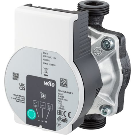 OVENTROP Pompa ad alta efficienza Wilo PARA 15-130/6-43/ SC-12 per modulo di regolazione della temperatura di mandata Regudis W-HTE e Regudis W-HTF con circuito di riscaldamento miscelato, 1344581