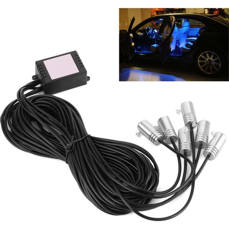 Geeignet für RGB-Ambientebeleuchtung im Auto, 6 Leuchten, Bluetooth, IP65 wasserdicht, 12 V