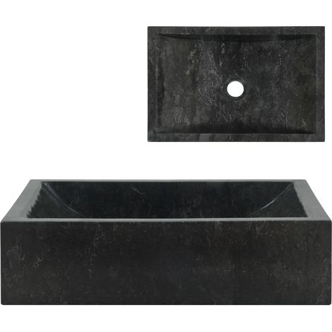 Lavello 45x30x12 cm Marmo Lucido Nero vidaXL (1/7)