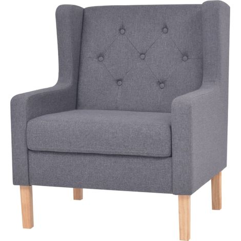 Fauteuil,Fauteuil Salon,Chaise Loisir et Repos,Siège Gris Tissu FNNF776702 (1/5)