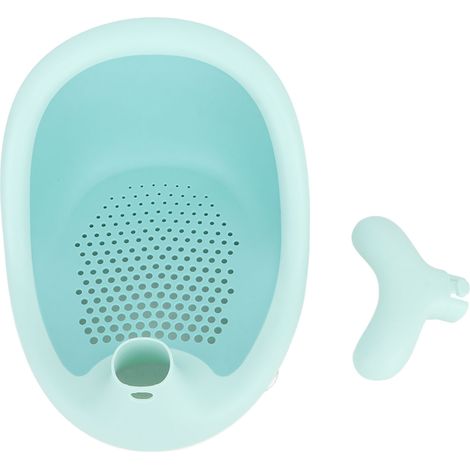 Siège de bain pour bébé antidérapant à ventouses, en forme de dessin animé, pour une sécurité optimale dans la baignoire et la salle de bain (vert). (1/5)