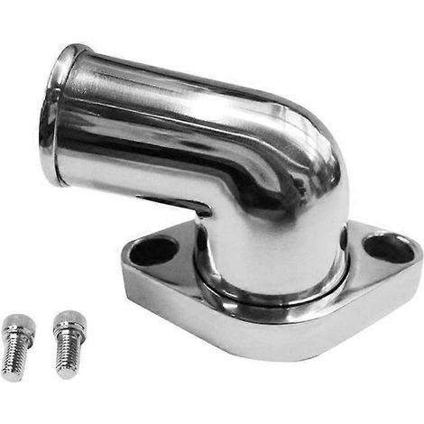 Boîtier de thermostat rotatif poli à col d'eau SBC BBC 45° compatible avec les moteurs V8 350 454 (1/5)