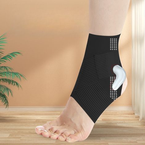 paire de chevillères pour entorses de cheville avec coussinets stabilisateurs en silicone, support de cheville élastique avec sangles en maille régl (1/4)