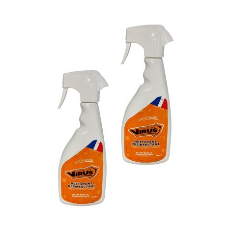 Nettoyant bactéricide toutes surfaces - Venteo - Orange - Adulte - Nettoyant à traitement virucide et fongicide - Lot 2